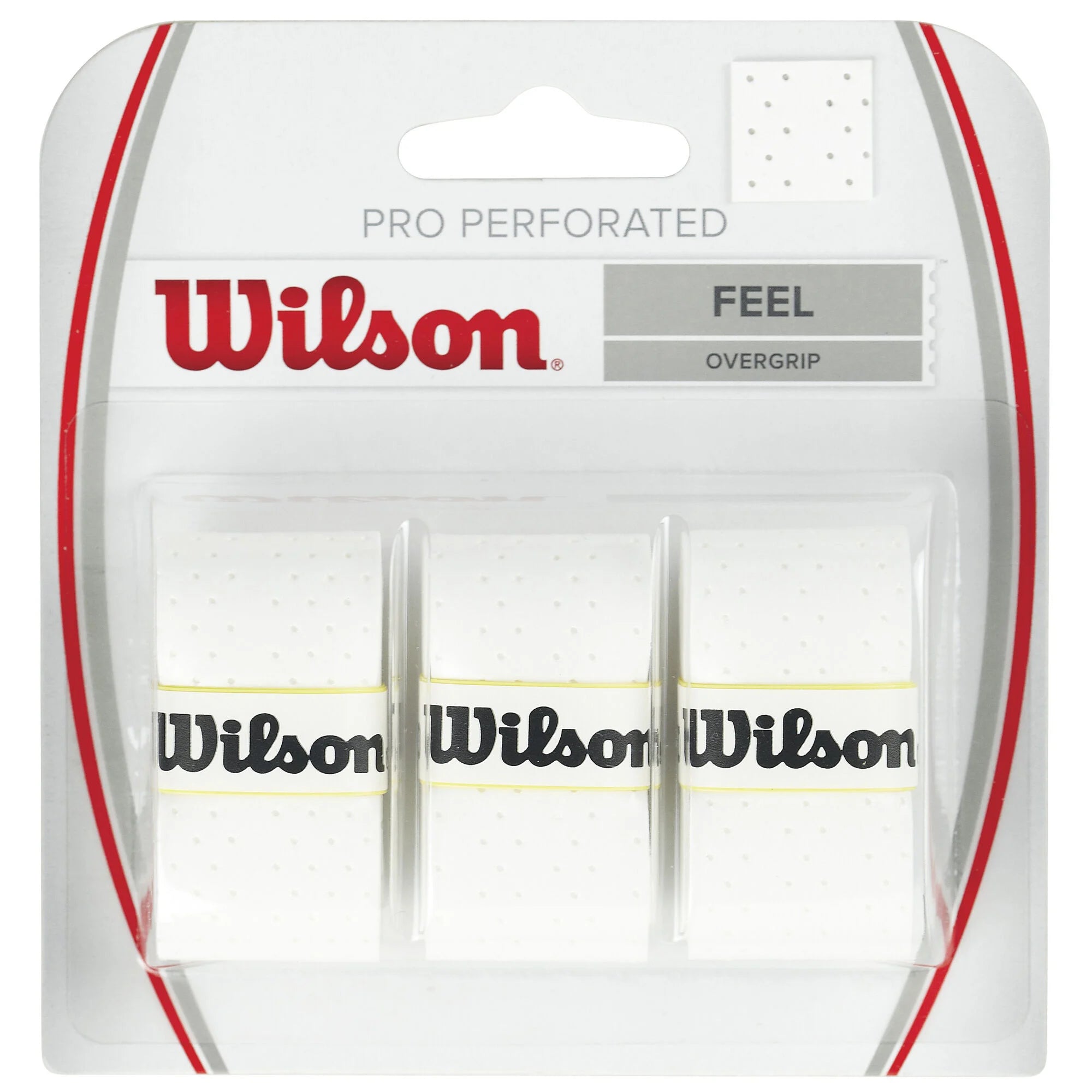 Wilson 3 Overgrips Pro Perforated White