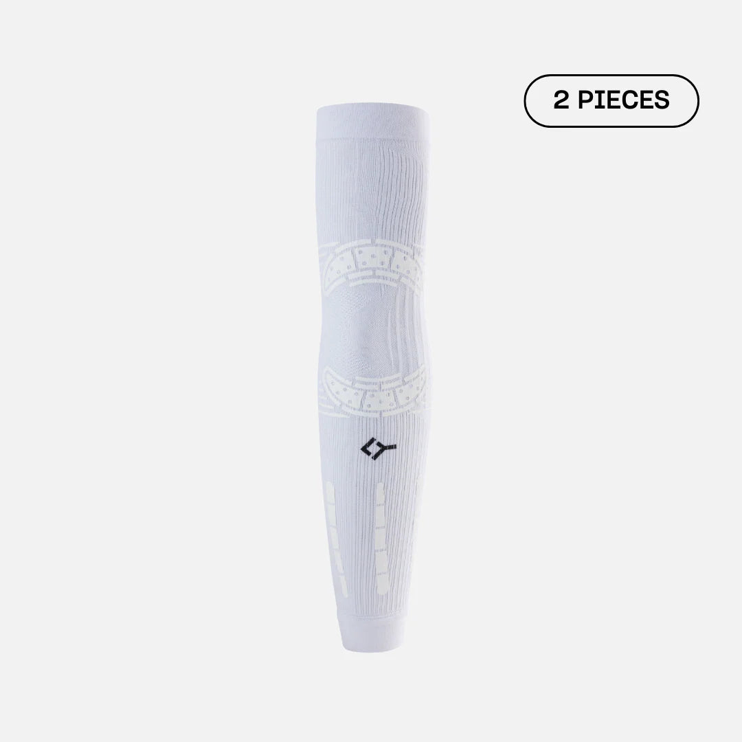 Floky No Strain White Compression Sleeves (X2)