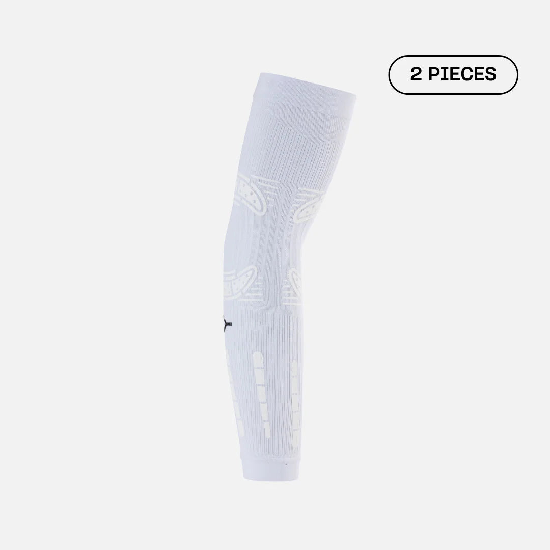 Floky No Strain White Compression Sleeves (X2)