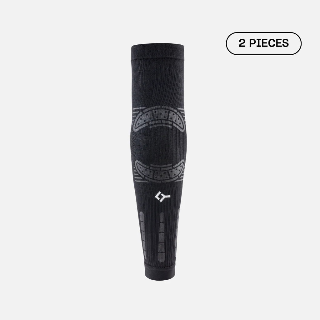 Floky No Strain Black Compression Sleeves (X2)
