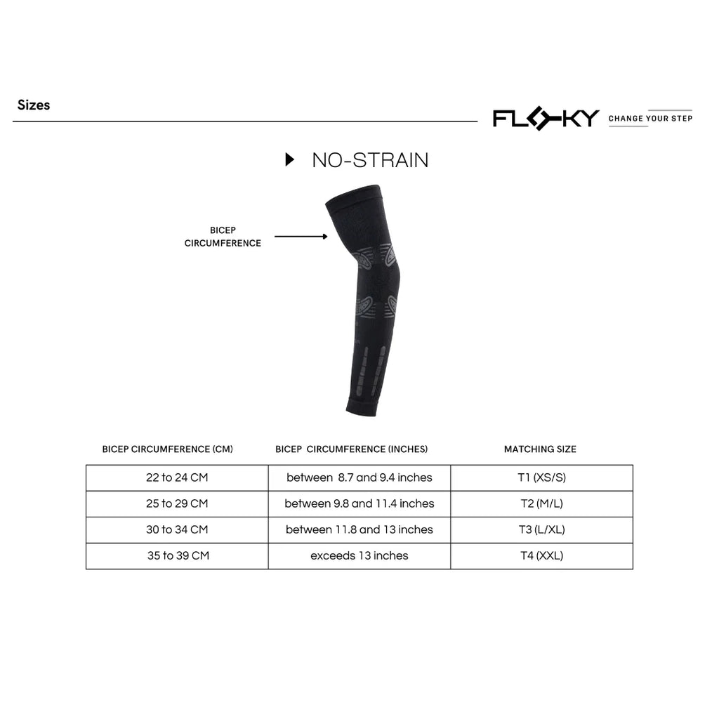 Floky No Strain White Compression Sleeves (X2)