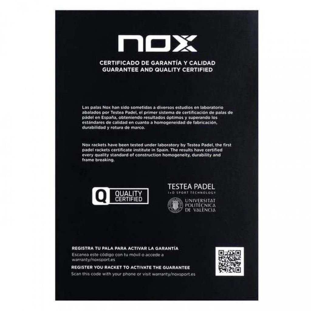 Nox Agustin Tapia Architecture LTD 2024 Padel Racket